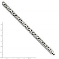 Chisel Stainless Steel Brushed and Polished Link Bracelet, 8.5" view 5