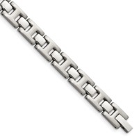 Chisel Stainless Steel Brushed and Polished Link Bracelet, 8.5" view 1