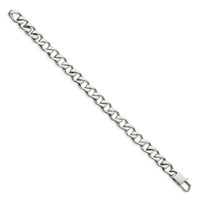 Chisel Stainless Steel Polished Fancy Link Bracelet, 8.5" view 3