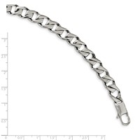 Chisel Stainless Steel Polished Fancy Link Bracelet, 8.5" view 5
