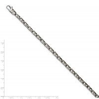 Chisel Stainless Steel Polished Oval Link Bracelet, 7.75" view 5