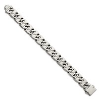 Chisel Stainless Steel Polished Fancy Link Bracelet, 8.5" view 3
