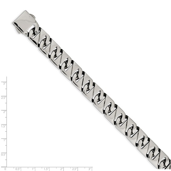 Chisel Stainless Steel Polished 8.5 inch Fancy Link Bracelet