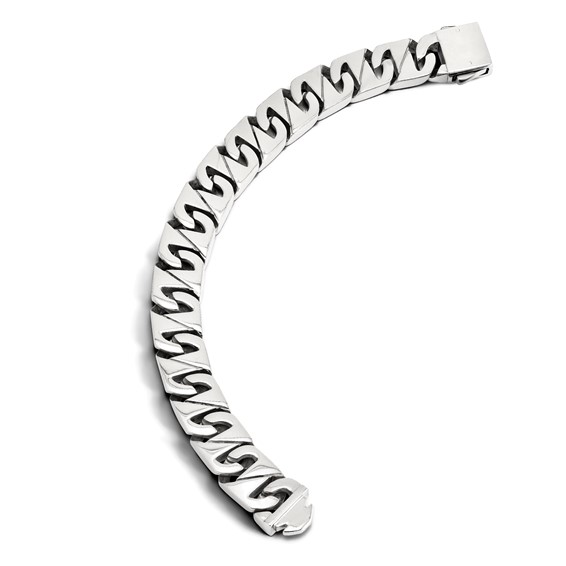 Chisel Stainless Steel Polished 8.5 inch Fancy Link Bracelet