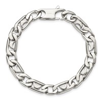 Chisel Stainless Steel Polished Fancy Link Bracelet, 8.5" view 4