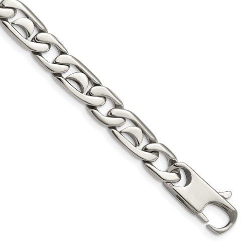 Chisel Stainless Steel Polished Fancy Link Bracelet, 8.5"