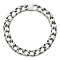 Chisel Stainless Steel Polished Square Link Bracelet, 8.5" view 4