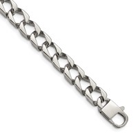 Chisel Stainless Steel Polished Square Link Bracelet, 8.5" view 1