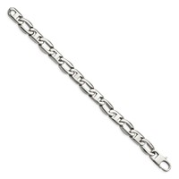 Chisel Stainless Steel Polished Anchor Open Link Bracelet, 8.5" view 3