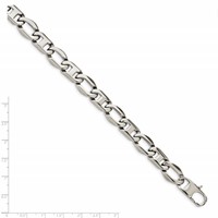 Chisel Stainless Steel Polished Anchor Open Link Bracelet, 8.5" view 5