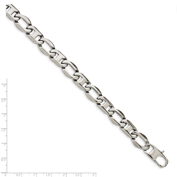 Chisel Stainless Steel Polished 8.5 inch Anchor/Open Link Bracelet