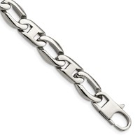 Chisel Stainless Steel Polished Anchor Open Link Bracelet, 8.5" view 1