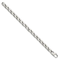 Chisel Stainless Steel Polished Fancy Square Link Bracelet, 8.5" view 3