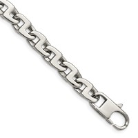 Chisel Stainless Steel Polished Fancy Square Link Bracelet, 8.5" view 1