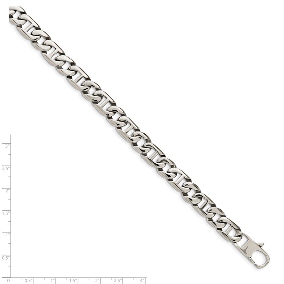 Chisel Stainless Steel Polished 8.25 inch Anchor Link Bracelet