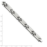 Chisel Stainless Steel Brushed and Polished Link Bracelet, 8.5" view 5