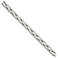 Chisel Stainless Steel Brushed Link Bracelet - 8in view 3