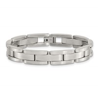 Chisel Stainless Steel Brushed Link Bracelet - 8in view 4