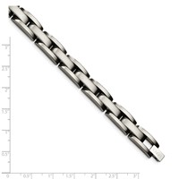 Chisel Stainless Steel Brushed Link Bracelet - 8in view 5