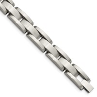Chisel Stainless Steel Brushed Link Bracelet - 8in view 1