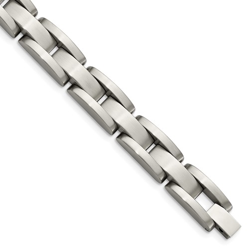Chisel Stainless Steel Brushed Link Bracelet, 8"
