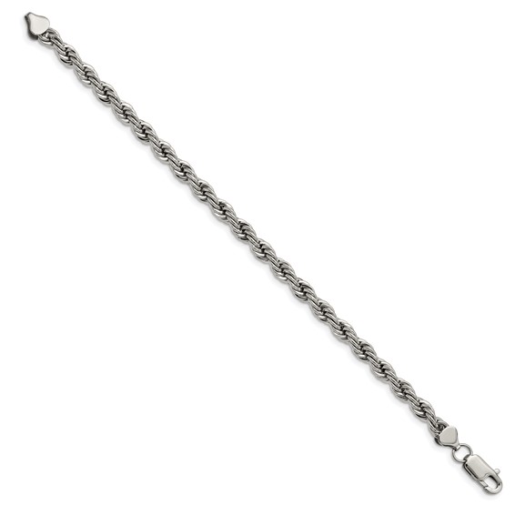 Stainless Steel Polished Rope Bracelet