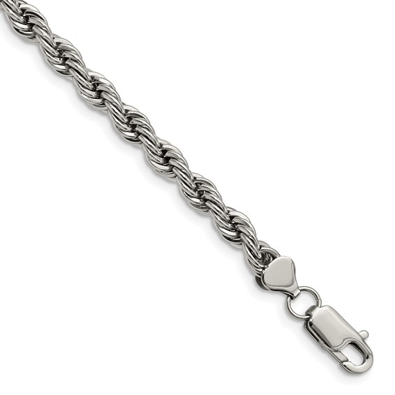 Stainless Steel Polished Rope Bracelet