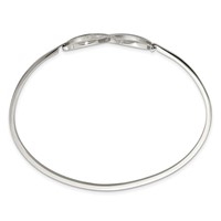 Chisel Stainless Steel Polished with CZ Infinity Symbol Bangle view 3