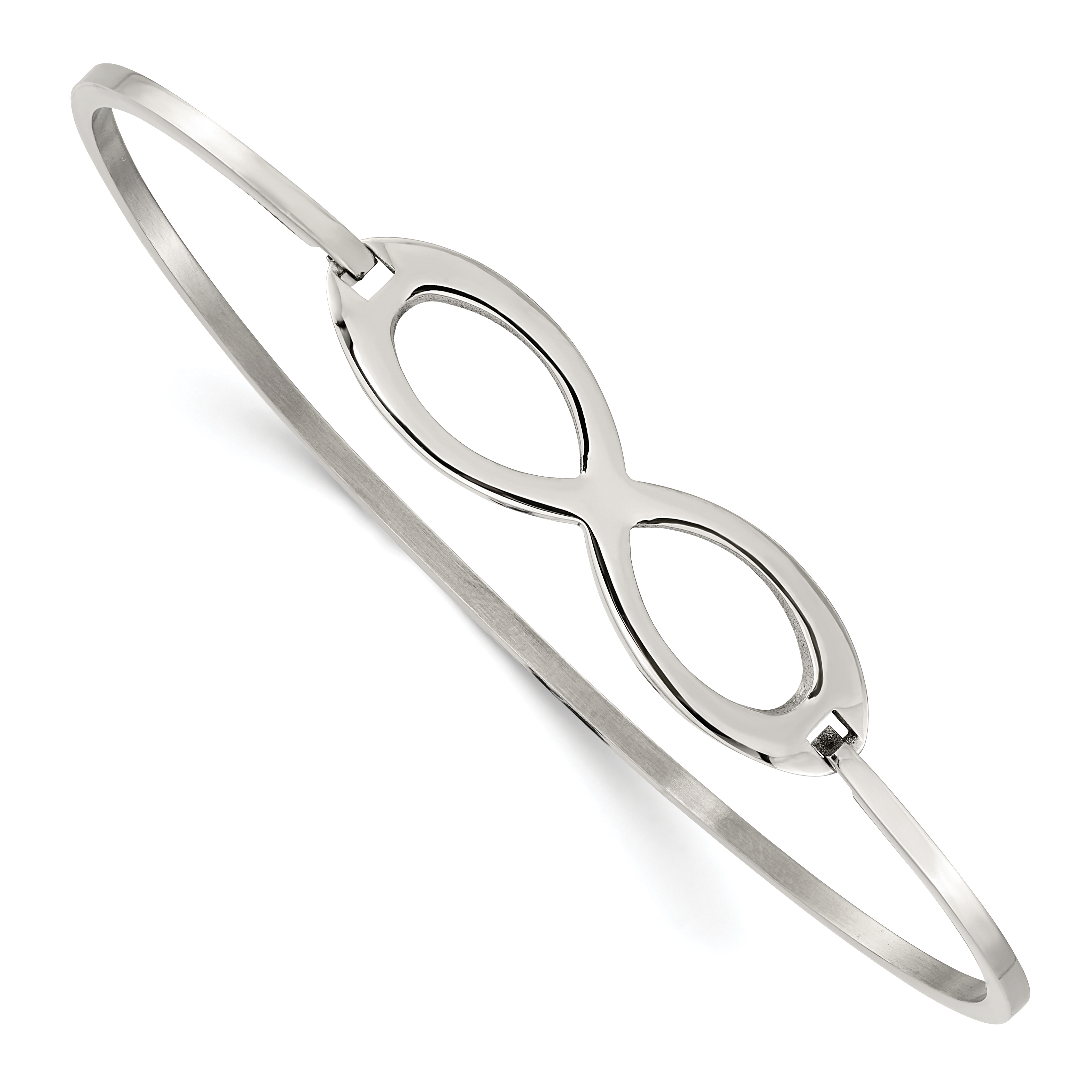 Chisel Stainless Steel Polished Infinity Symbol Bangle SRB1219 ...