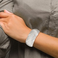 Stainless Steel Polished Cuff Bangle view 5