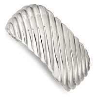 Stainless Steel Polished Cuff Bangle view 1
