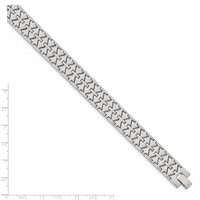 Stainless Steel Polished Fancy Link Bracelet, 7.5" view 5