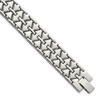 Stainless Steel Polished Fancy Link Bracelet, 7.5" view 1