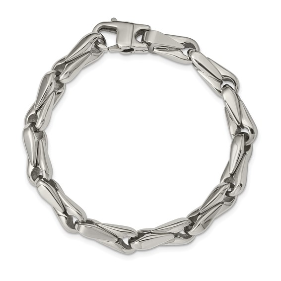 Chisel Stainless Steel Polished 9 inch Fancy Link Bracelet
