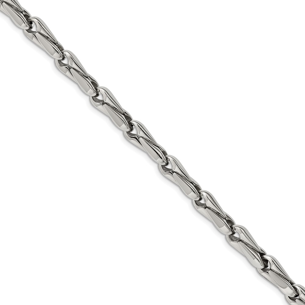 Stainless Steel Polished Fancy Link 9in Bracelet