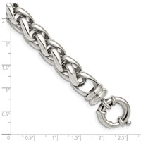 Chisel Stainless Steel Polished Fancy Link Bracelet - 8in view 5