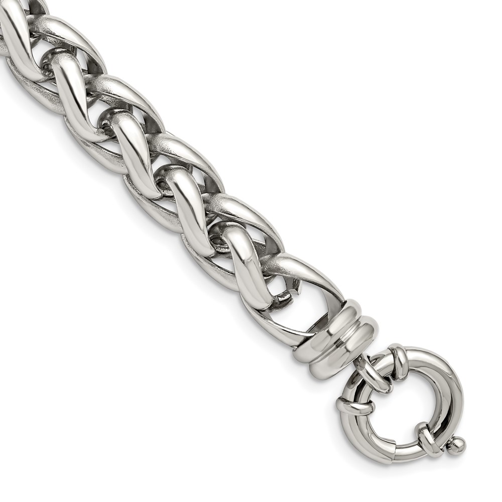 Stainless Steel Polished Fancy Link 8in Bracelet
