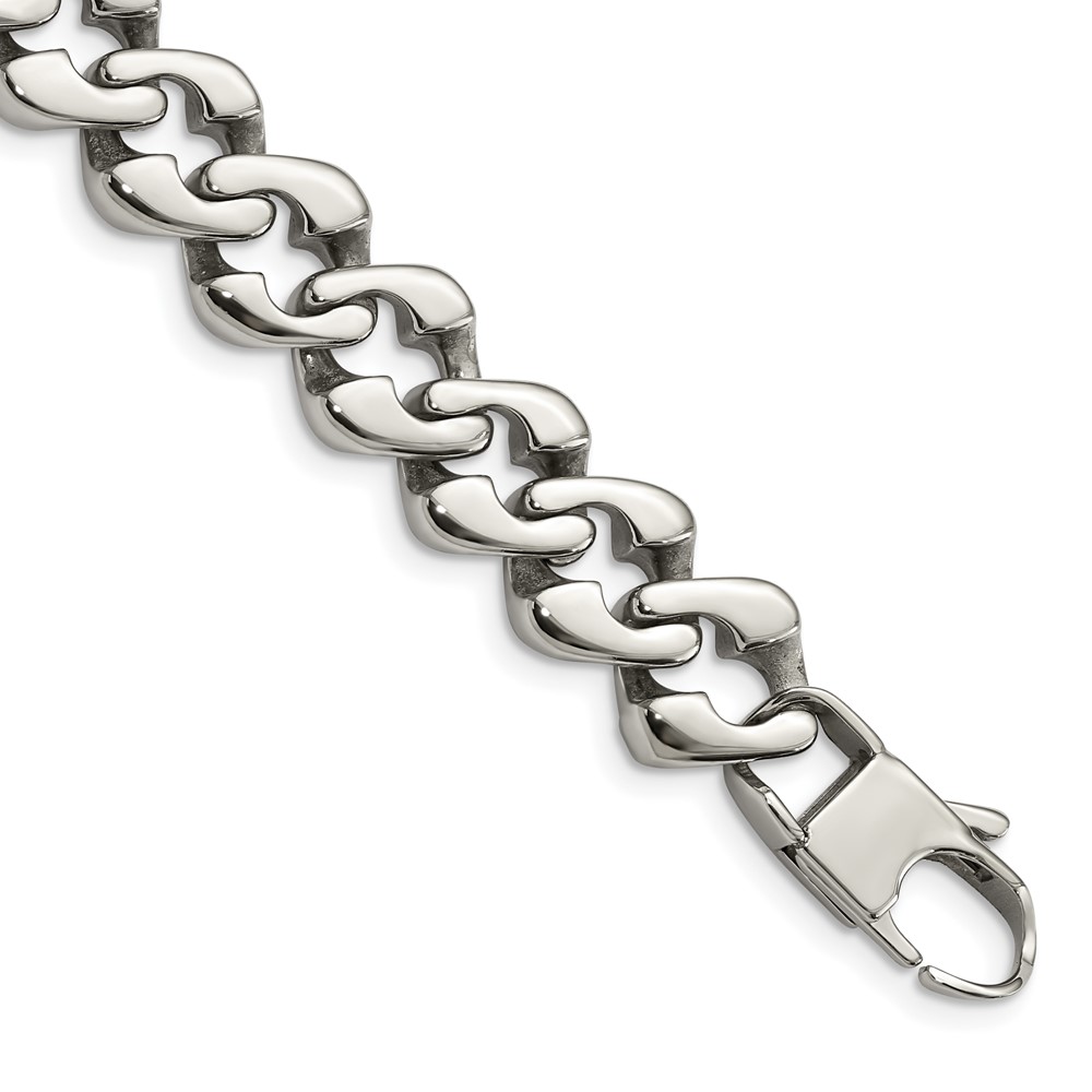 Stainless Steel Polished Fancy Link 8.5in Bracelet