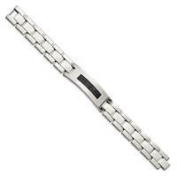 Chisel Stainless Steel Polished Bracelet with 0.50 Carat Diamond, 8.25" view 3