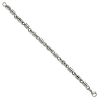 Chisel Stainless Steel Polished Bracelet - 9in view 3