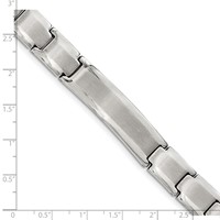 Chisel Stainless Steel Brushed and Polished ID Bracelet - 8.25in view 5