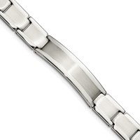 Chisel Stainless Steel Brushed and Polished ID Bracelet - 8.25in view 1
