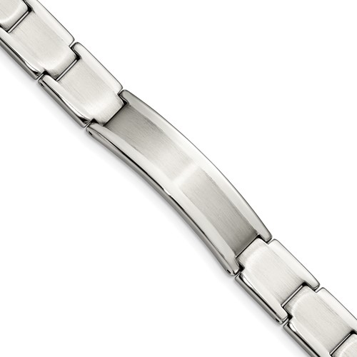 Chisel Stainless Steel Brushed and Polished ID Bracelet, 8.25"