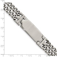 Chisel Stainless Steel Polished 2 Strand Curb Chain Bracelet with.5 Inch Extension ID, 7.75" view 5