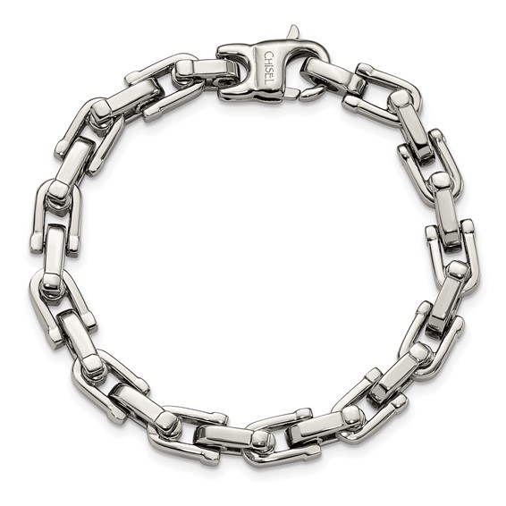 Chisel Stainless Steel Polished 8.5 inch Bracelet