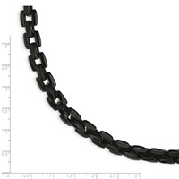 Chisel Stainless Steel Polished Black IP-plated Bracelet, 9" view 5