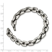 Chisel Stainless Steel Polished Square Link Bracelet, 9" view 5