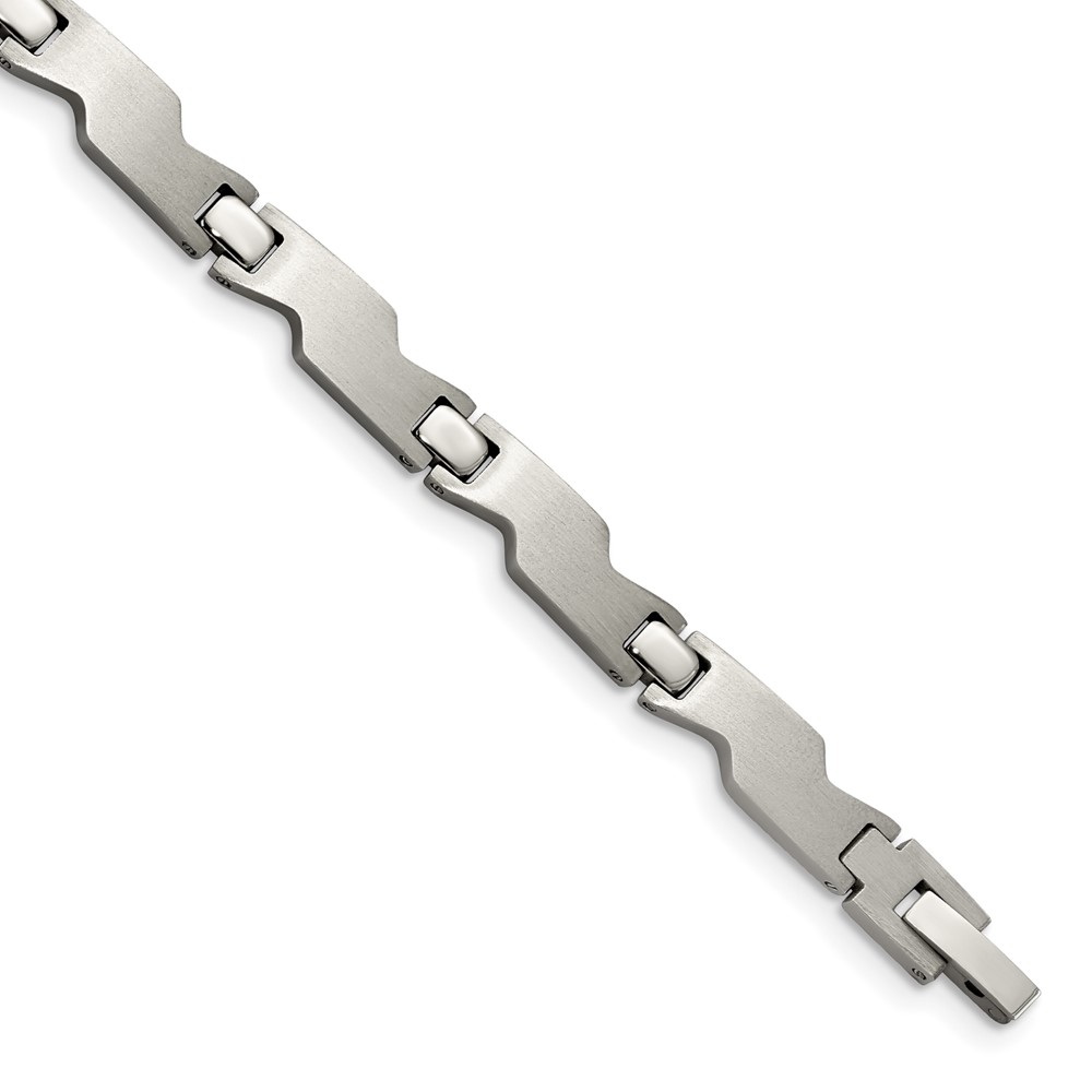 Stainless Steel Brushed and Polished 8in Bracelet