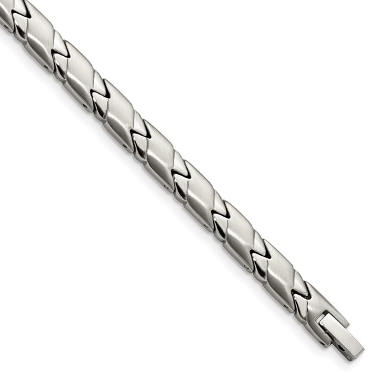 Chisel Stainless Steel Brushed and Polished 8.25 inch Bracelet