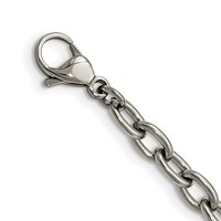 Stainless Steel Polished Fleur De Lis 7in W 3in Ext. Bracelet view 4